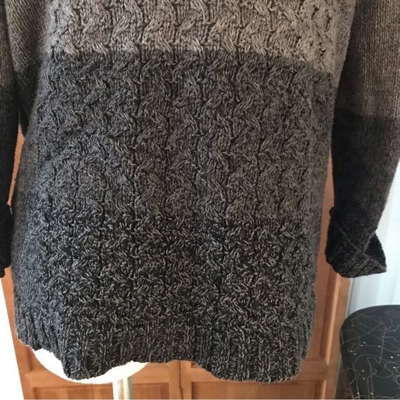 Jones New York Hombre Style Dble Breasted Mixed Knit Style Cardigan Sweater Sz L - Picture 10 of 10